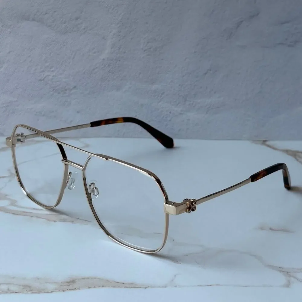 NEW Off White Style 7J Gold Aviator Pilot Frames